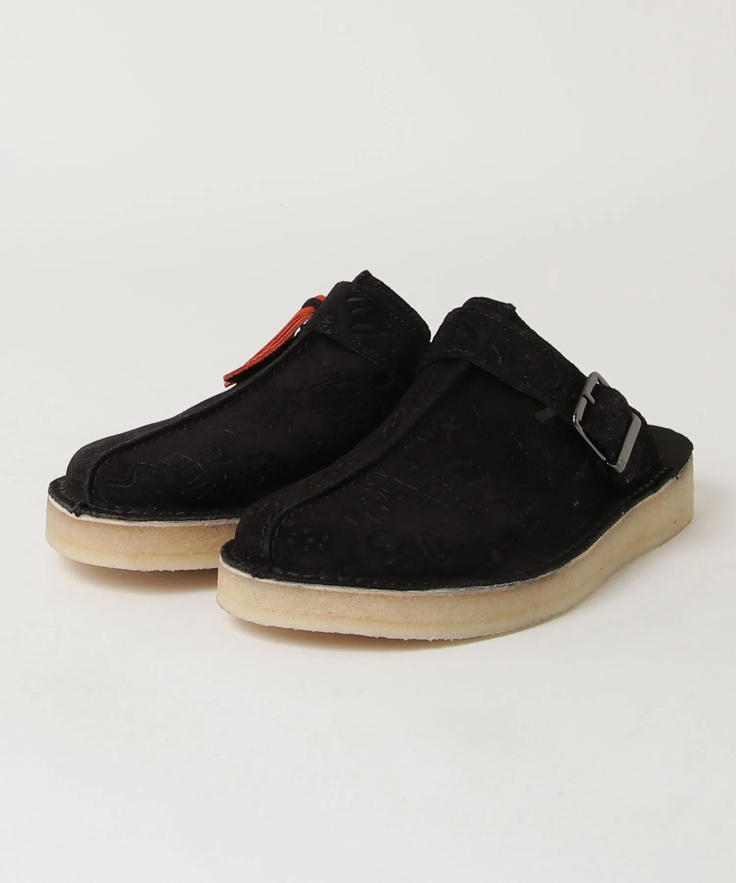 Мужские кожаные пантолеты Clarks Trek Mule чёрные