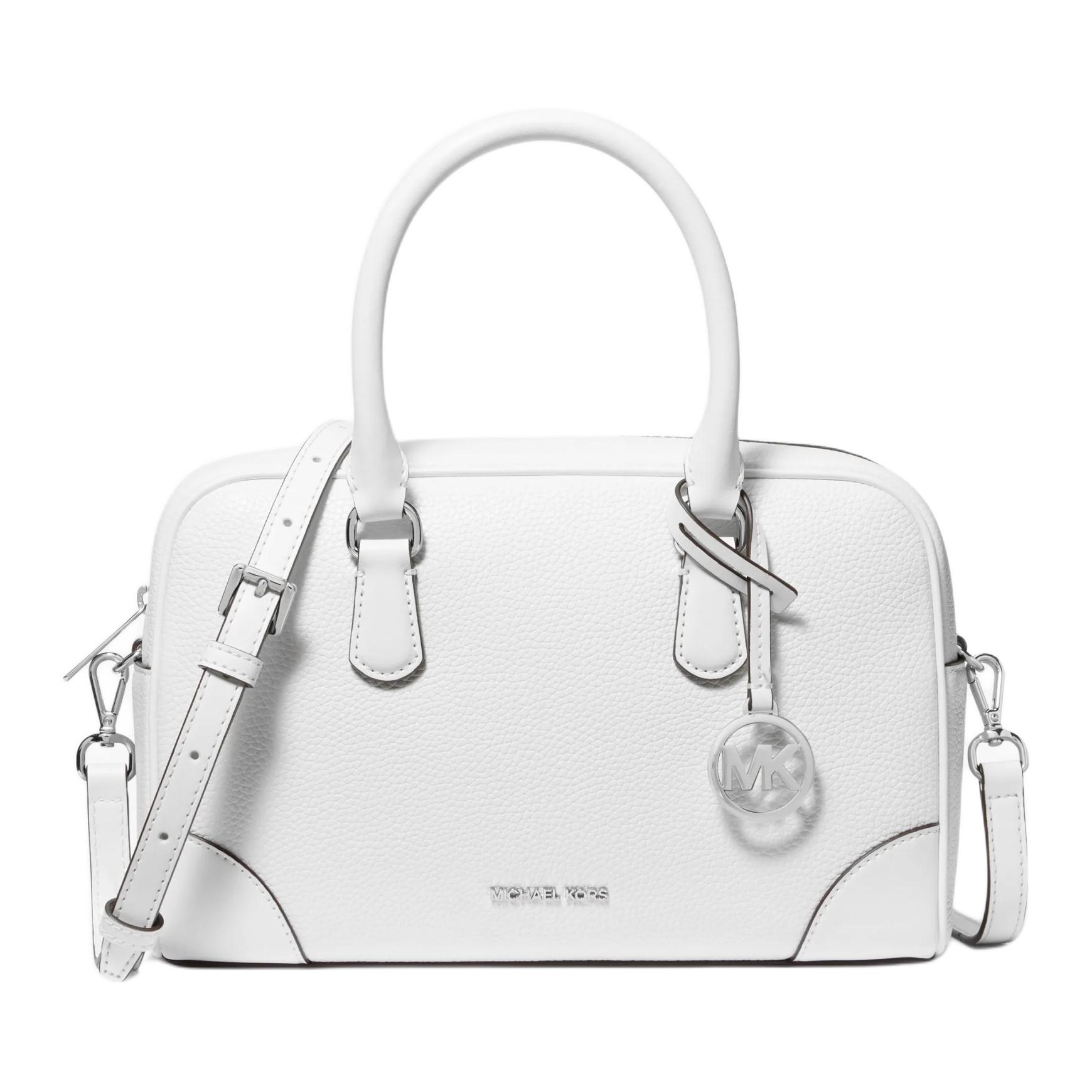 

MICHAEL KORS Кожаная с искусственной кожей сумка через плечо наплечная сумка средний размер женская белая