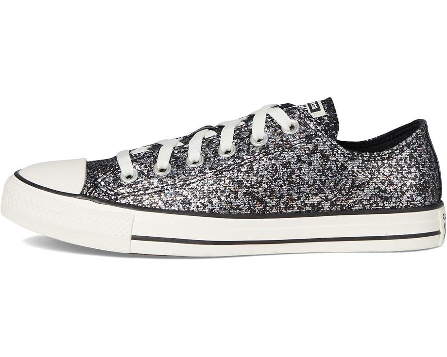 Кроссовки Converse Chuck Taylor All Star Low Top Glitter Sneaker, цвет Black/Egret/Black — фото 4