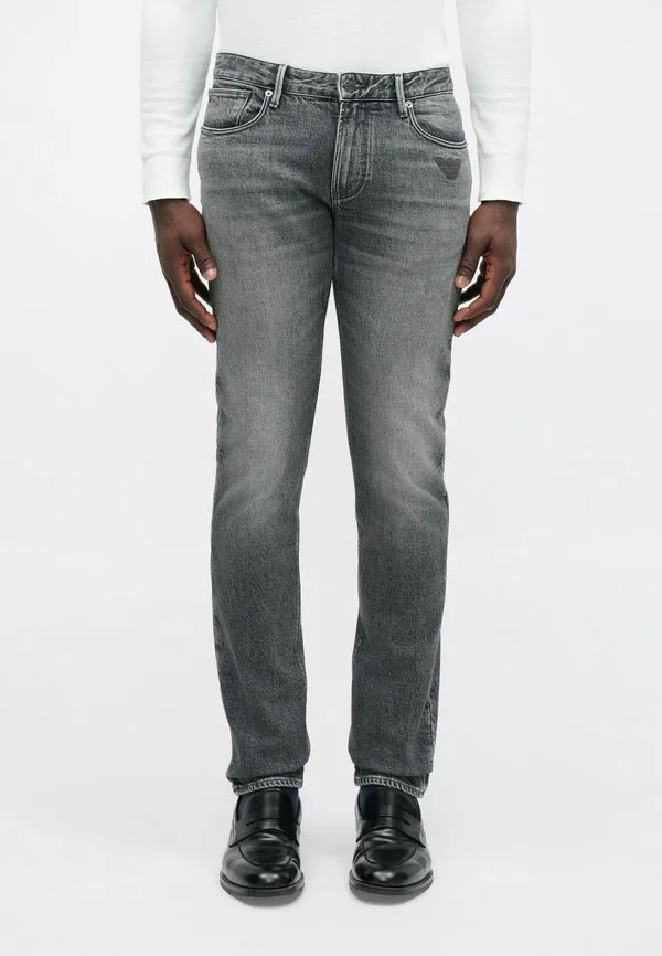 Брюки с карманами, узкие джинсы Emporio Armani, Medium Grey Denim — фото 3