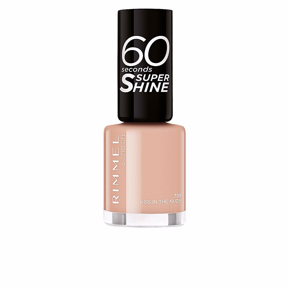 

Лак для ногтей 60 seconds super shine Rimmel london, 8 мл, 708-kiss in the nude