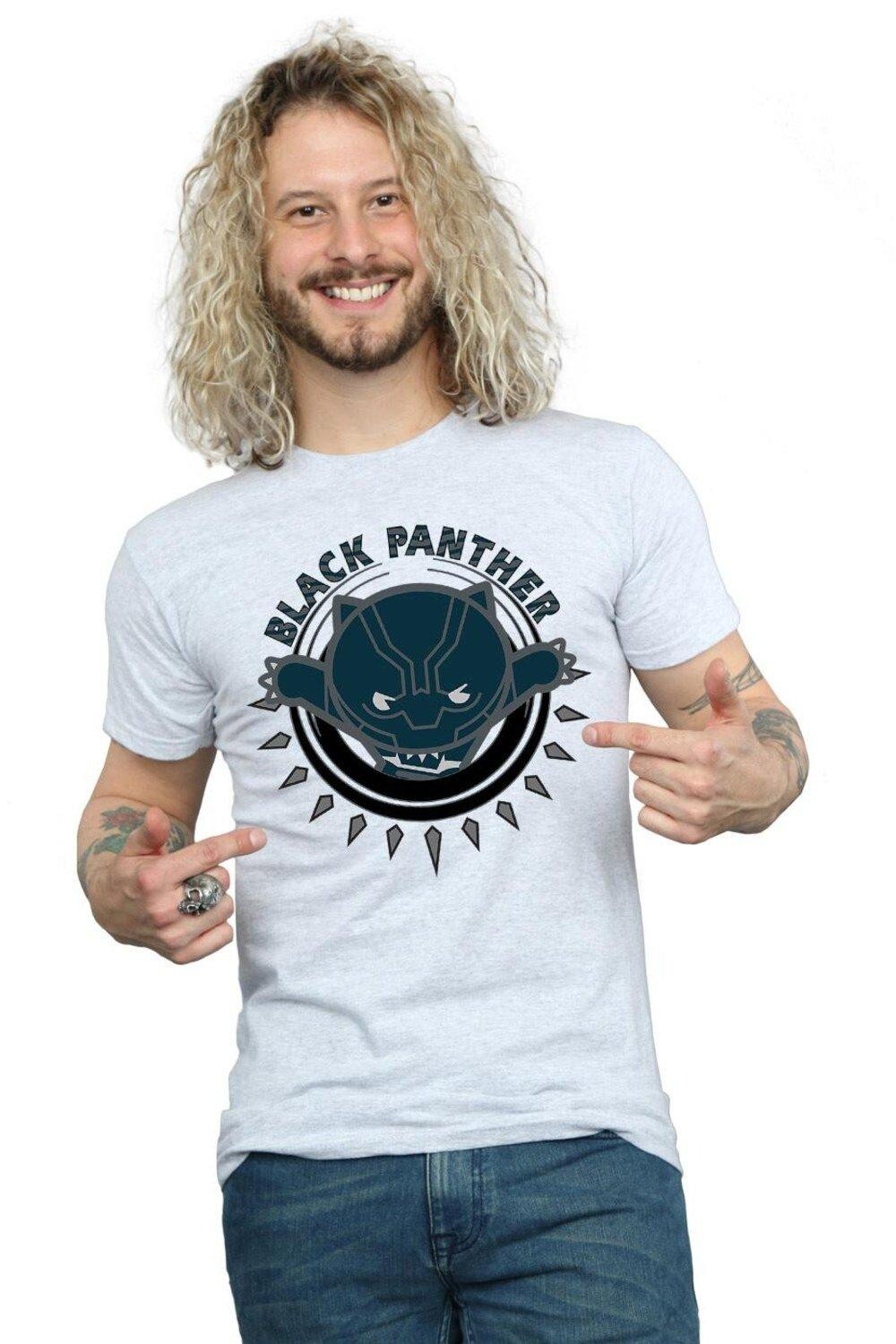 

Футболка Kawaii Black Panther Pounce Marvel, серый