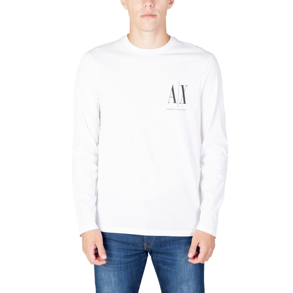 

Белая хлопковая футболка Armani Exchange