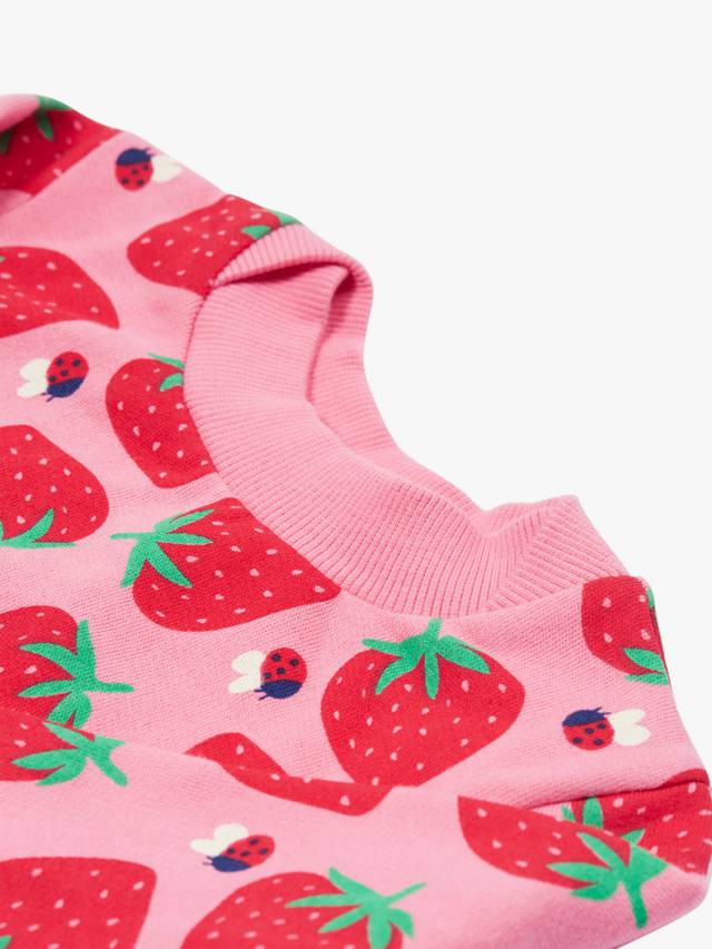 Детский джемпер из чистого органического хлопка easy on strawberry Frugi, цвет Pink/Red — фото 4