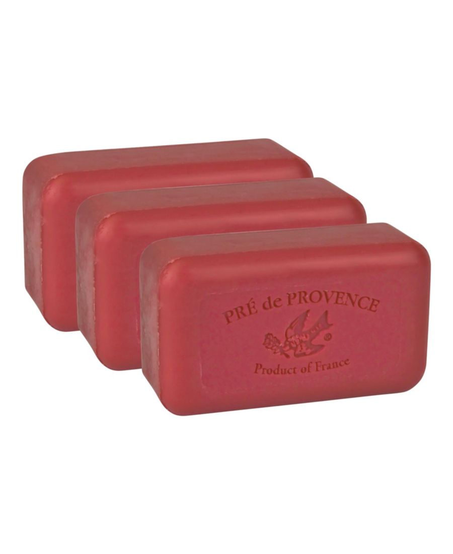 

Увлажняющее французское мыло Pre de Provence 150 г, четырехслойное, долговечное, увлажняющее, с обильной кремообразной пеной (набор из 3 штук) European Soaps, цвет raspberry