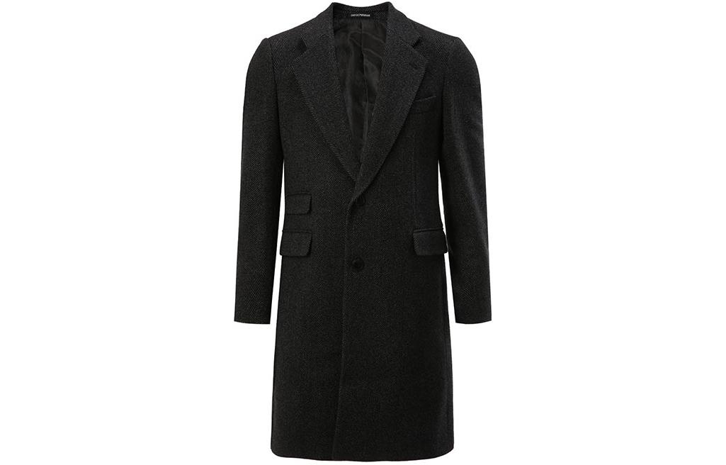 

EMPORIO ARMANI Тёмно-серое пальто мужское, Dark Gray