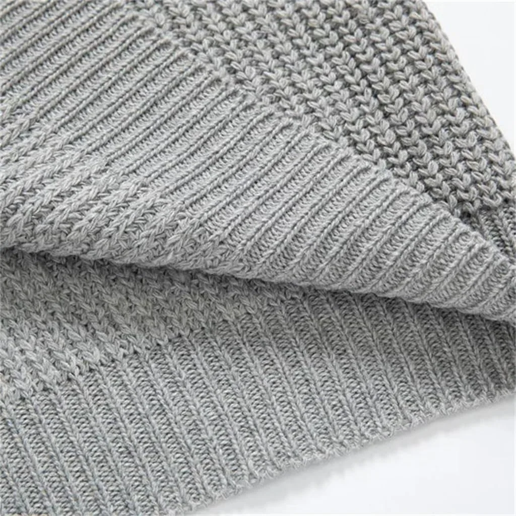 Ретро свитер с узлом мужской осень-зима полувысокий воротник slim pullover — фото 2