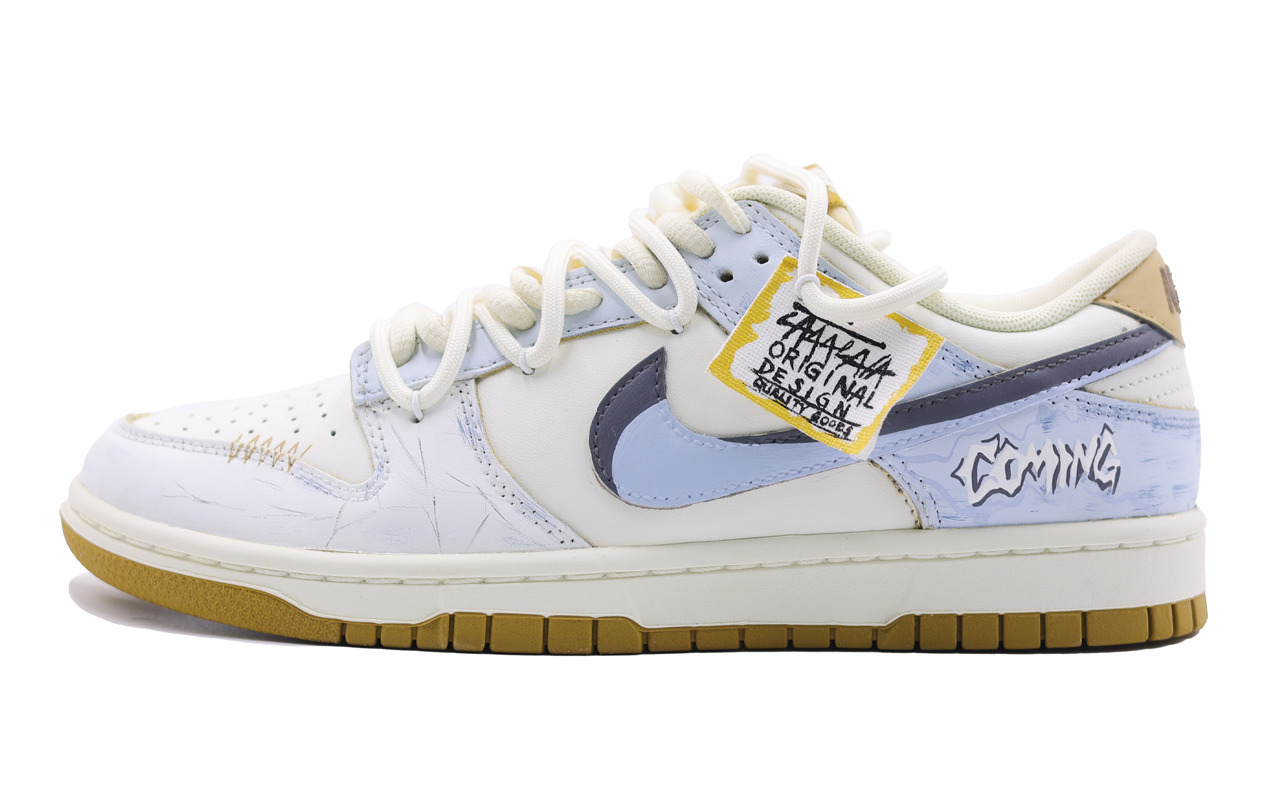 

Nike Кроссовки для скейтбординга Dunk Colorful Holiday, износостойкие, низкие, мужские, сине-белые