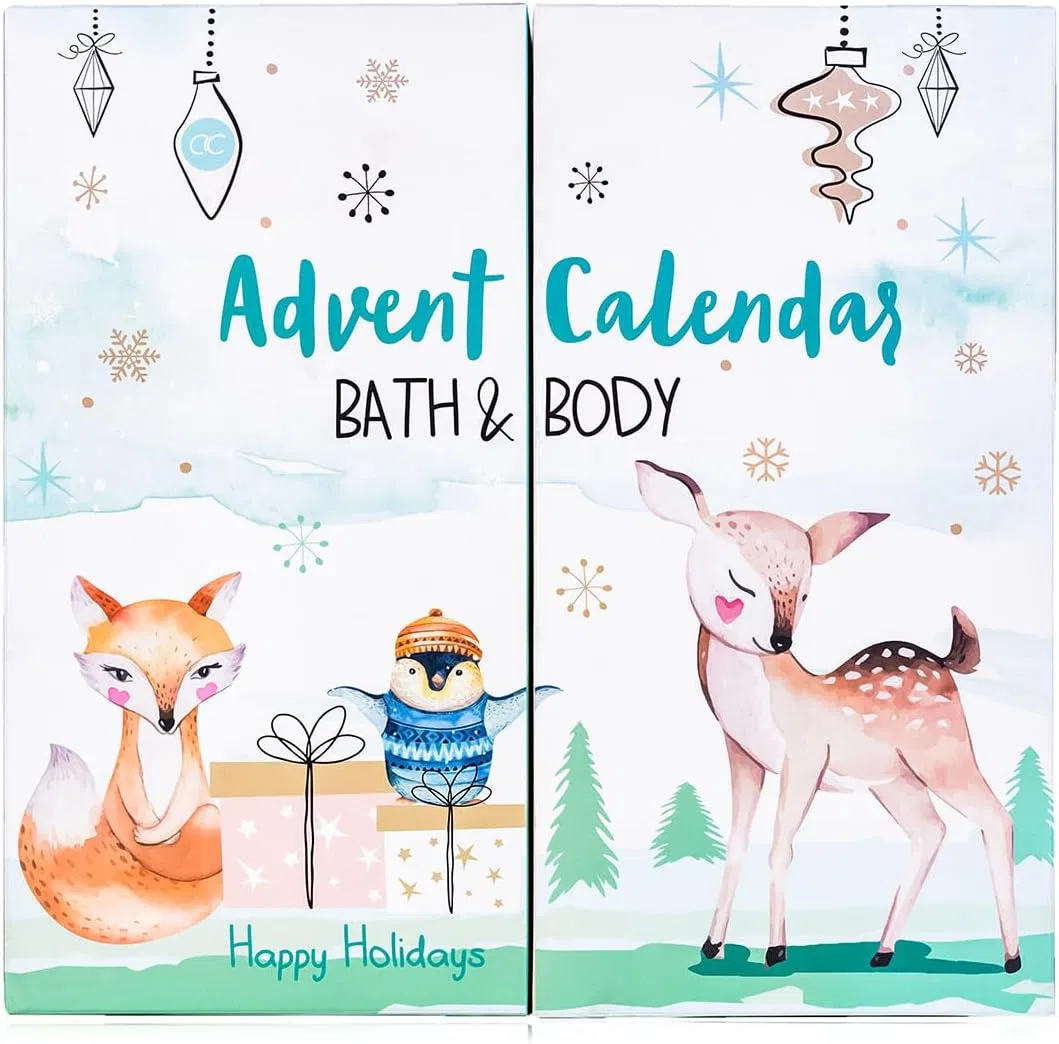 Адвент-календарь Accentra Happy Holidays 2020 с 24 средствами для ванны и ухода за телом Accentra