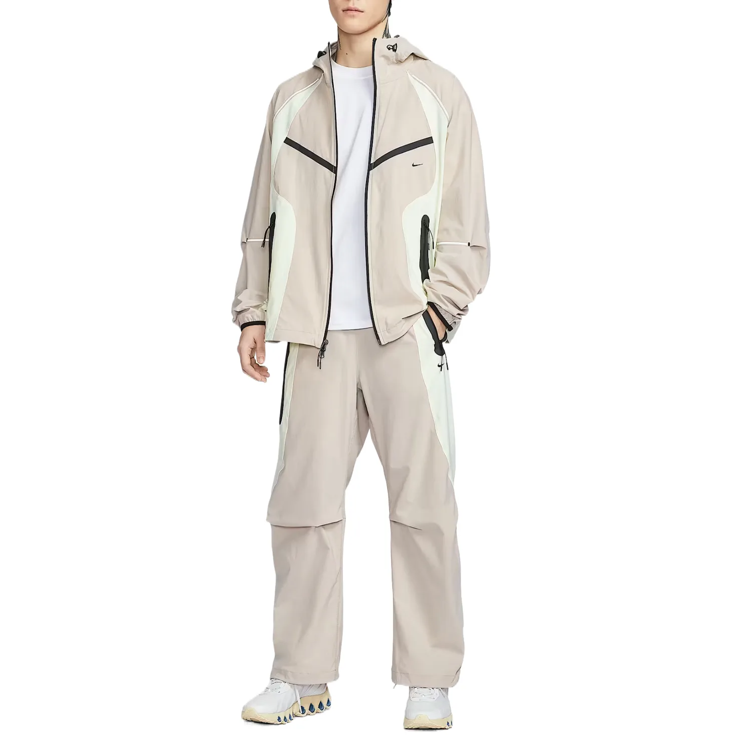 Мужские повседневные брюки dri-fit Nike, Milk White II/Light Neon Yellow/Black — фото 4