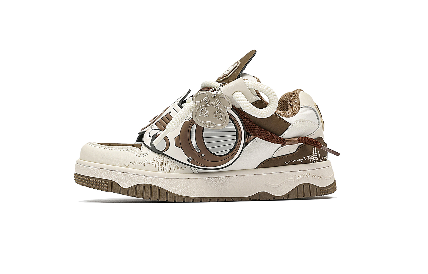 

MR.PESIN Деньги Туту x Лоу-топ скейтборд обувь унисекс белый коричневый - белый коричневый, цвет White Brown