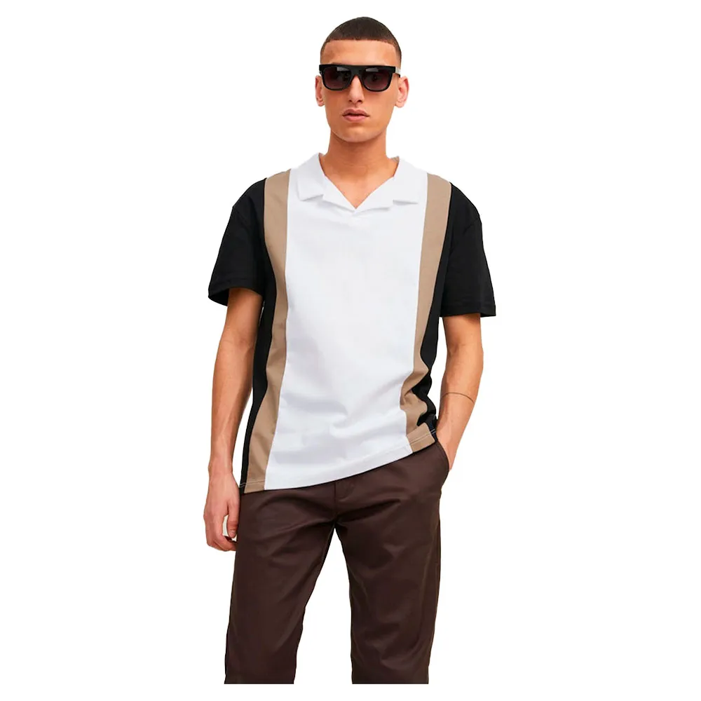 

Поло с коротким рукавом Jack & Jones Retro Vertical Stripe Resort, белый