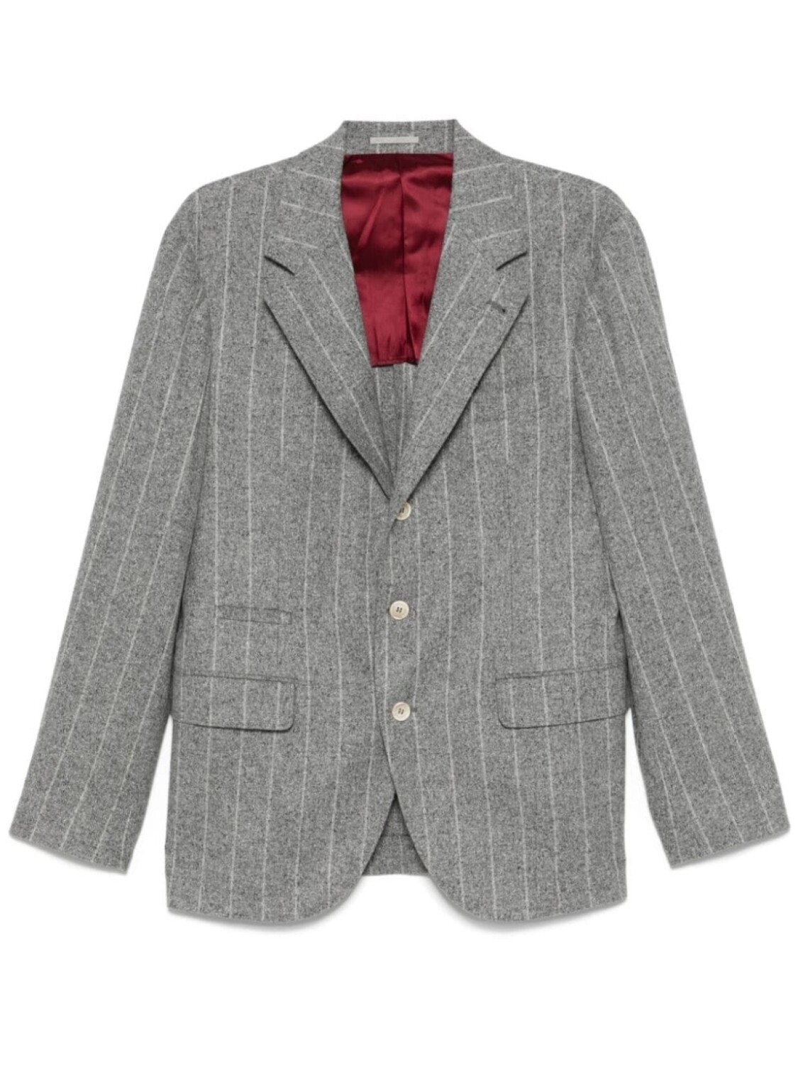 

Brunello Cucinelli блейзер в тонкую полоску, серый