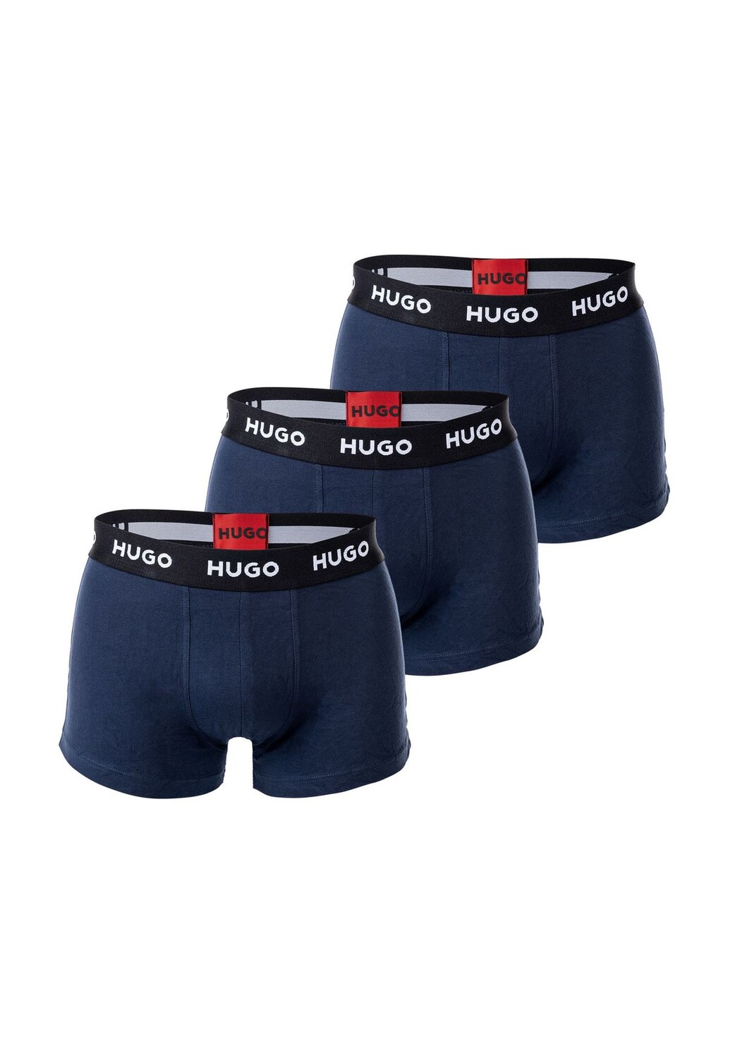 

Мужские боксеры, 3 шт., тройная упаковка плавок, логотип, хлопок стрейч HUGO, синий