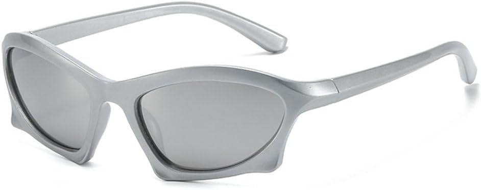 

Модные солнцезащитные очки в стиле стимпанк для женщин и мужчин, солнцезащитные очки в стиле панк, женские зеркальные очки с защитой от УФ-излучения UV400 generic, Silver