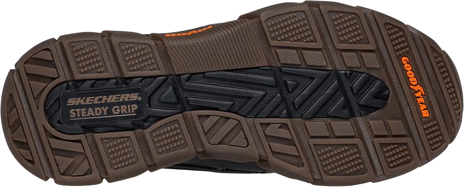 Кроссовки Skechers Men's X John Deere Respected Dancing Trainers, Chocolate Leather Duraleather Black Trim — фото 4