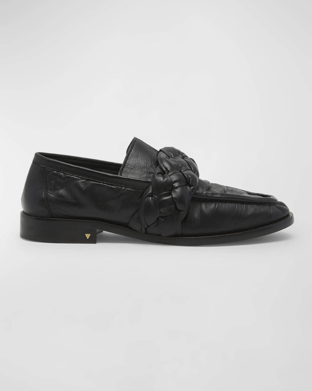 Кожаные слипоны с оплеткой Ahair Bottega Veneta, цвет Black