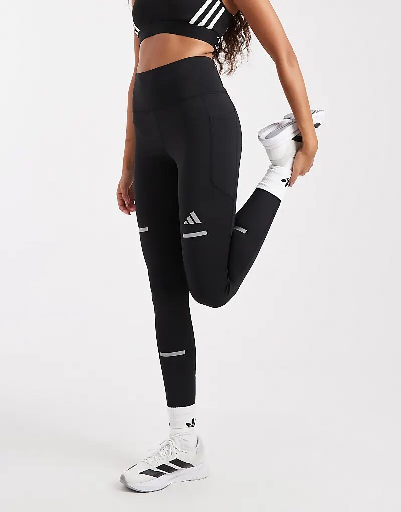 Леггинсы Adidas performance Adi365 running climawarm+ черного цвета — фото 2