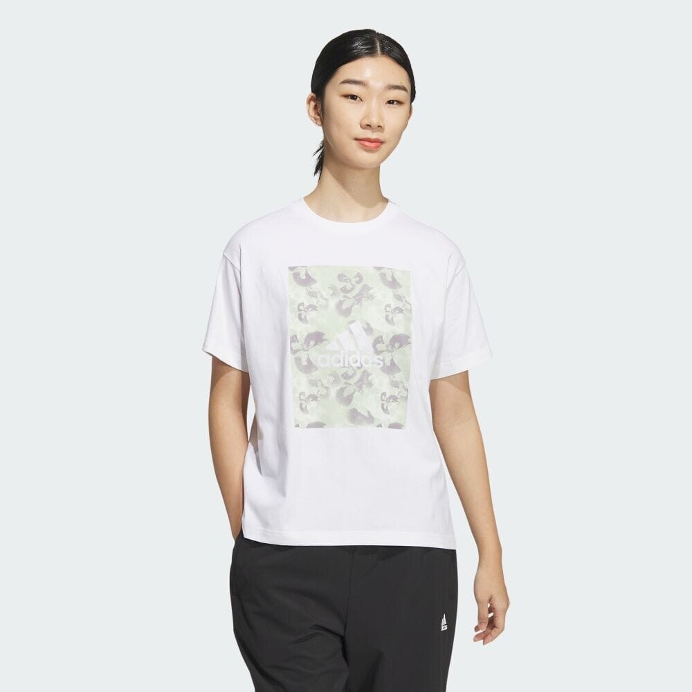 

Футболка Adidas W BOTANICAL Graphic T-shirt 2, белый