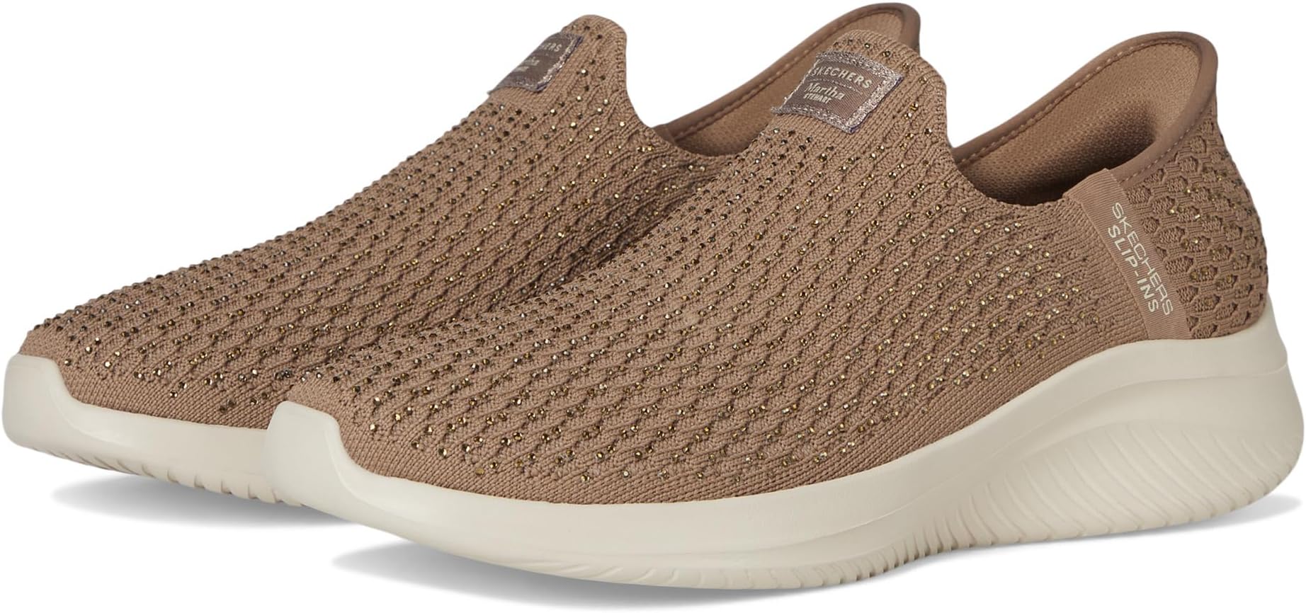 Кроссовки SKECHERS Martha Stewart Ultra Flex 3.0 - Dazzling Hands Free Slip-Ins, цвет Mocha