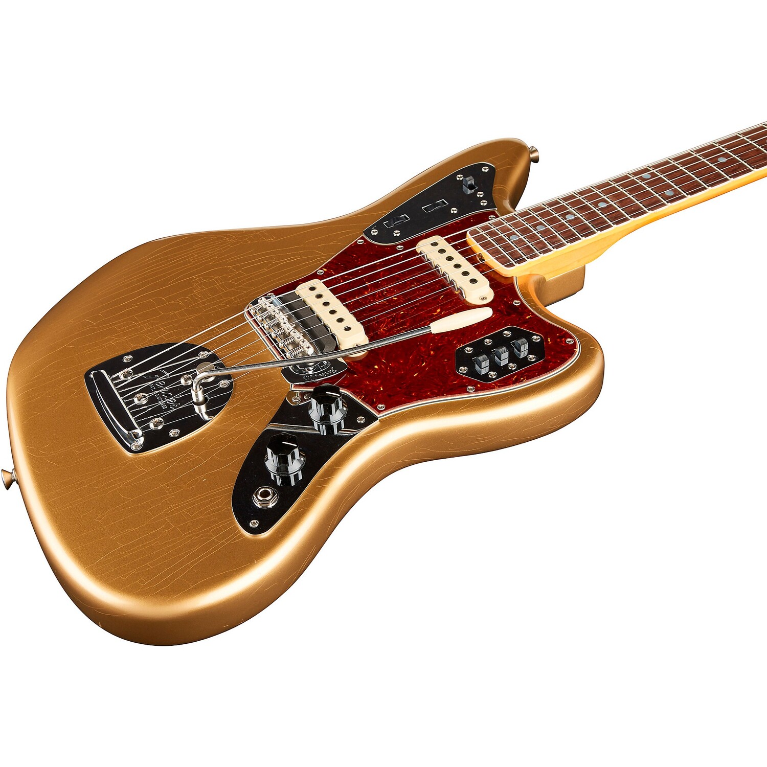 

Fender Custom Shop '66 Jaguar Deluxe Closet Классическая электрогитара Aztec Gold