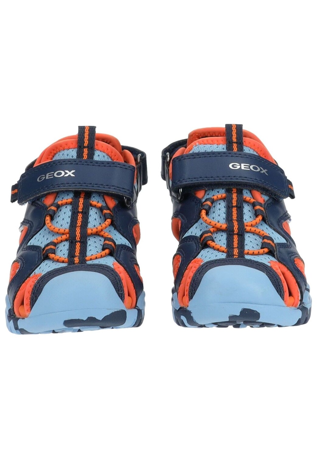 Сандалии из искусственной кожи и сетки GEOX, цвет Blau Orange — фото 3