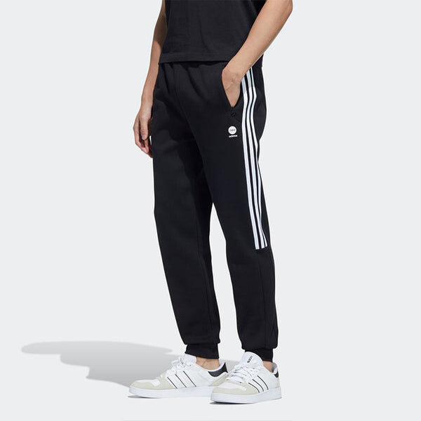 Спортивные штаны Men's adidas Casual Thicken Knit Sports Pants/Trousers/Joggers Black, черный — фото 3