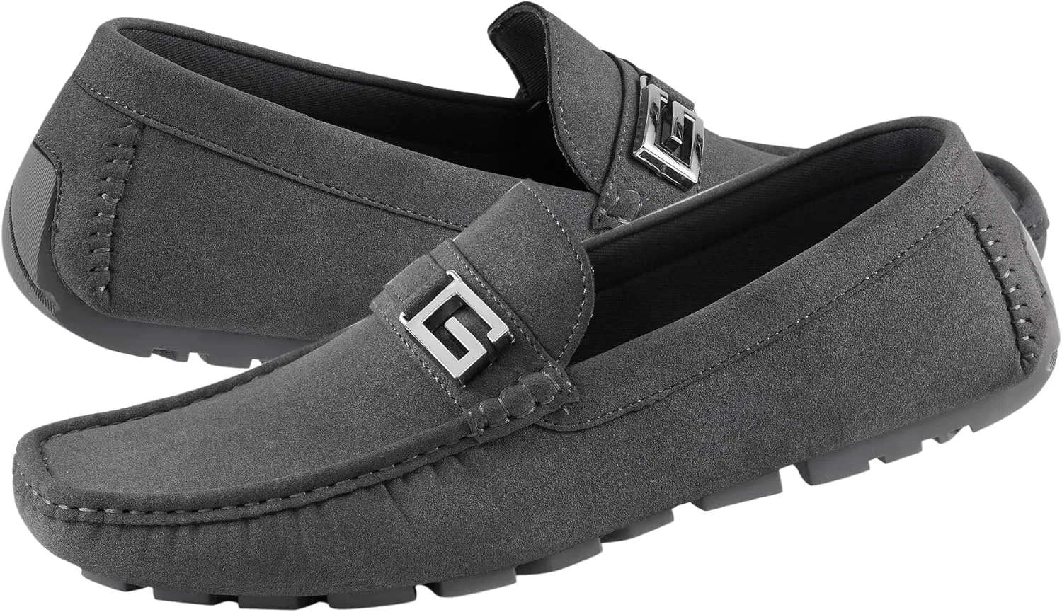 Мужские лоферы Guess Alovo Drivers, Dark Grey 020 — фото 2