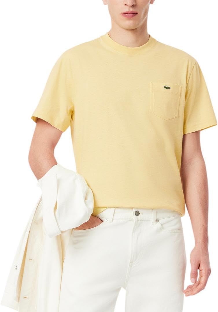 

Мужская хлопковая футболка Lacoste с нагрудным карманом, Soleil Chine Pocket