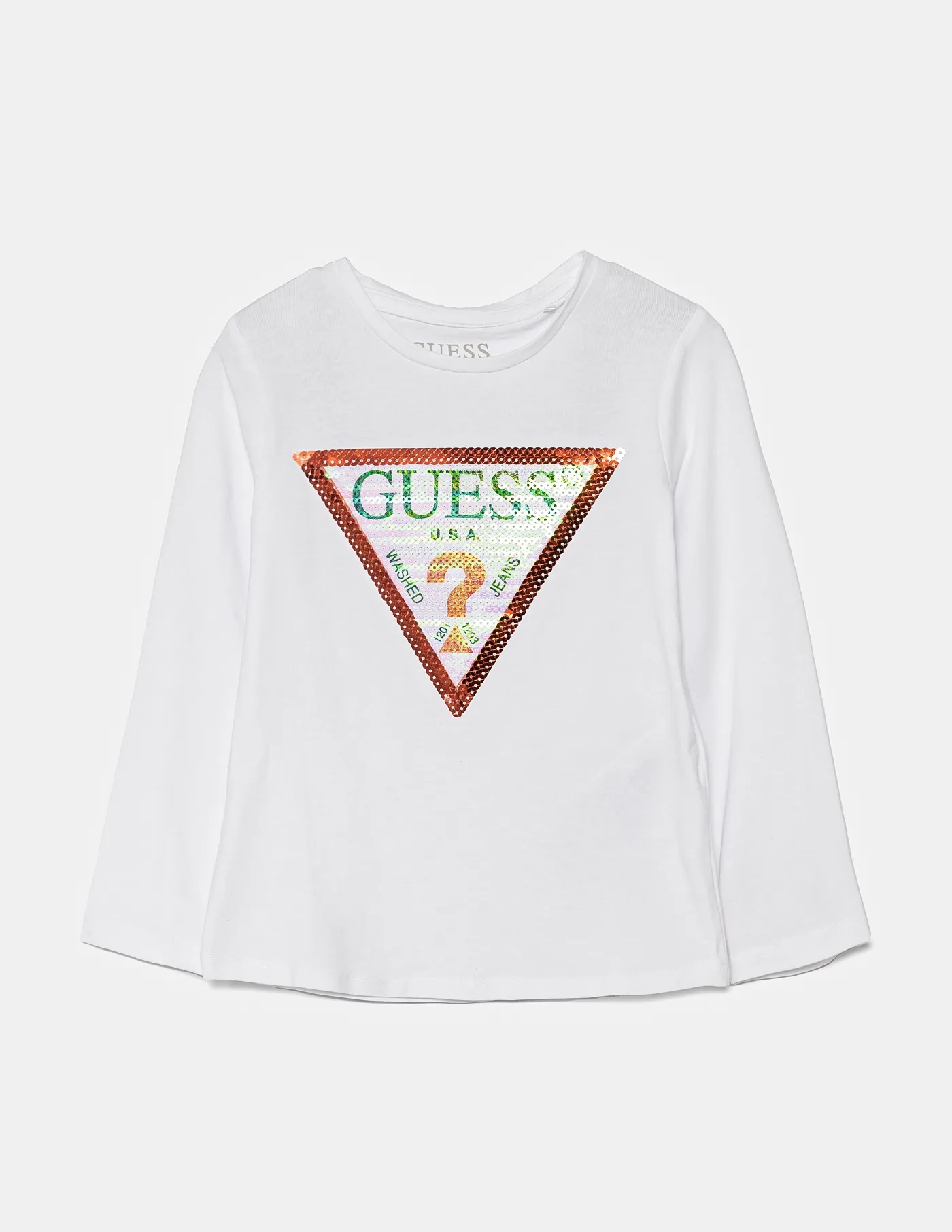 Детская футболка с длинными рукавами Guess, белый — фото 2
