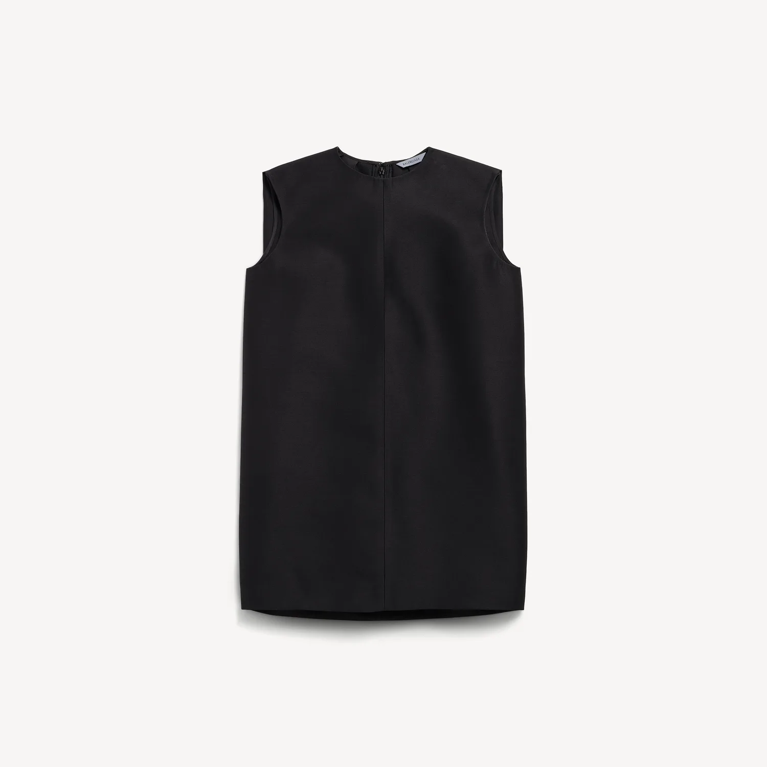 BALENCIAGA Женское мини-платье кокон черного цвета