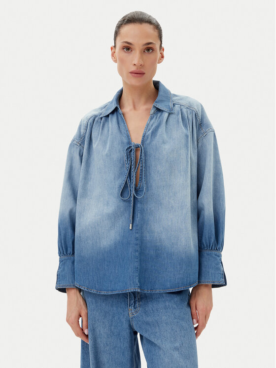

Блузка свободного кроя 104630 A2DT Pinko, синий