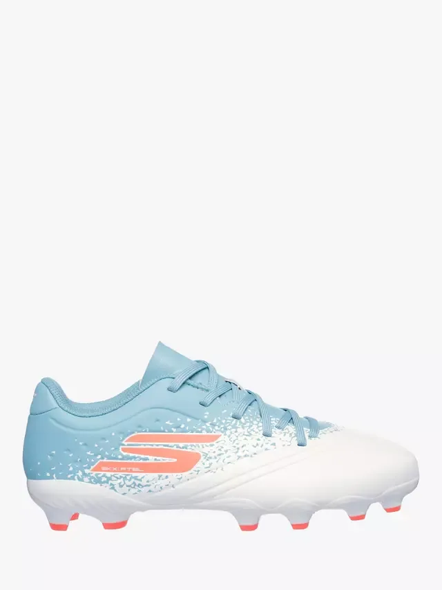 Детские футбольные бутсы Razor 15 Youth FG, белые/бирюзовые Skechers