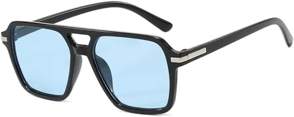 

Солнцезащитные очки с защитой от УФ-излучения UV400 | Большая оправа, панк-стиль, яркие линзы | Для женщин и мужчин, для занятий спортом на открытом воздухе и вождения DSVIGF, Black-blue