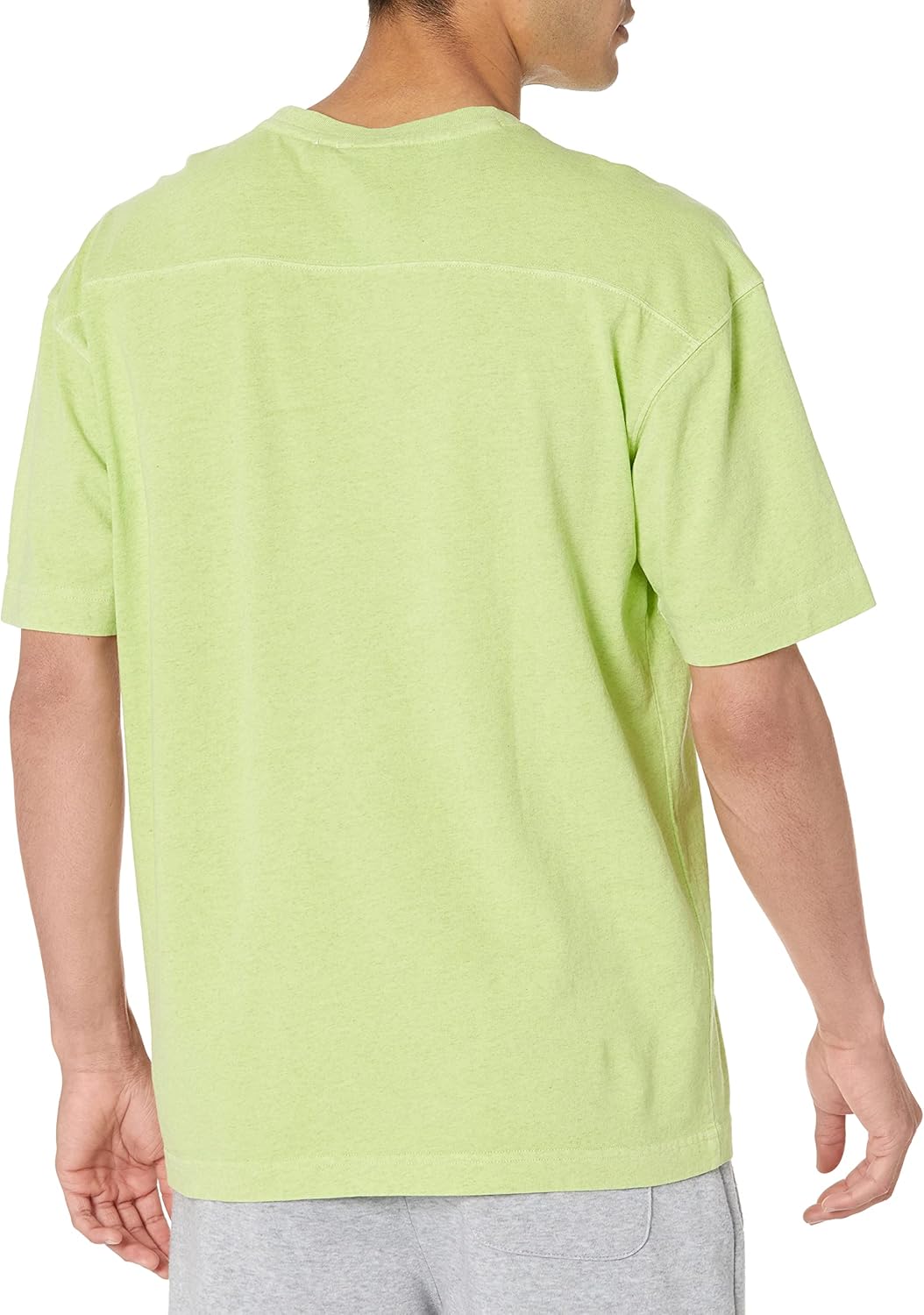 BOSS мужская футболка оверсайз с эффектом потертости, Bright Lawn Green — фото 2
