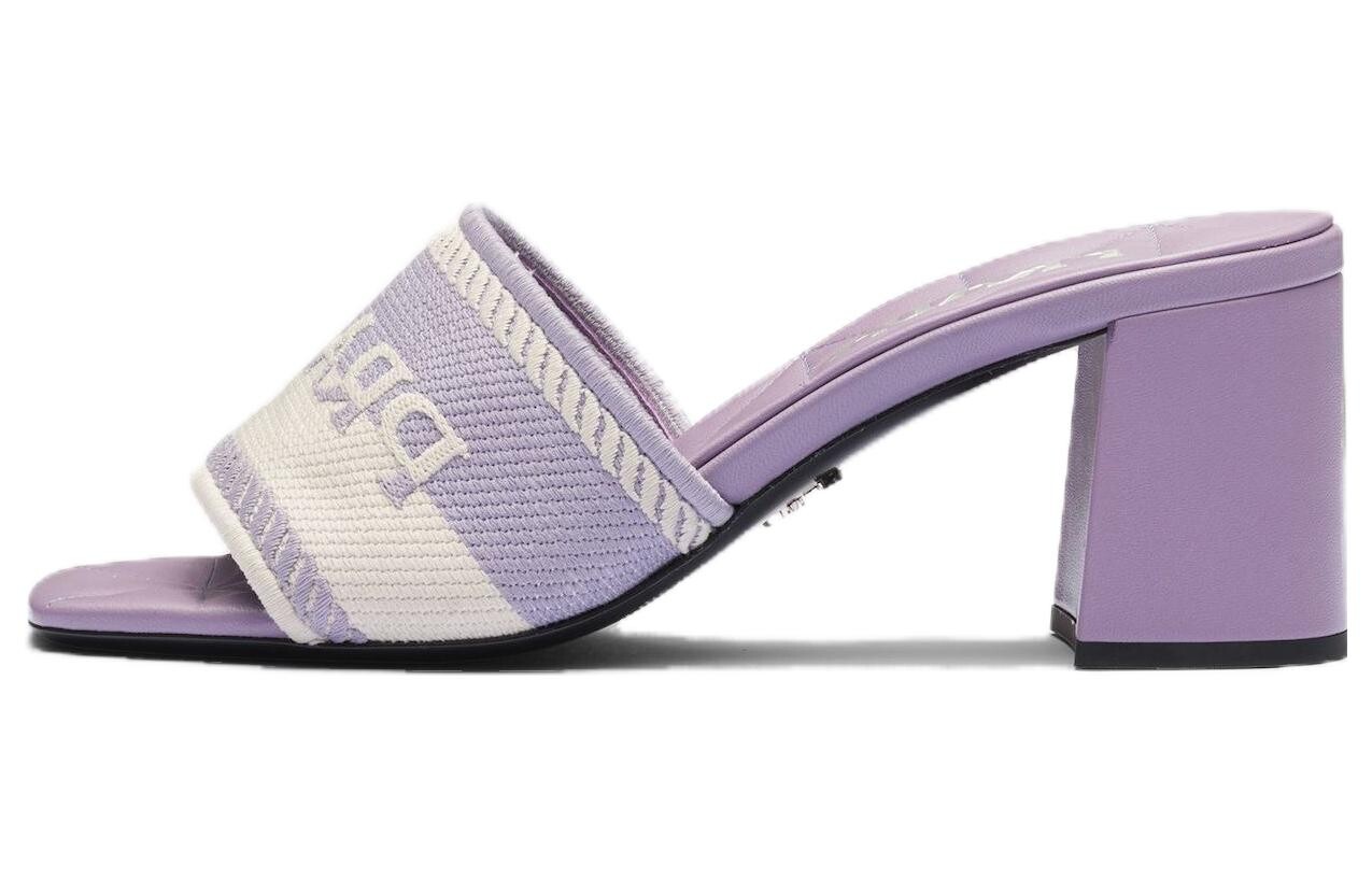 Шлепанцы женские фиолетовые Prada