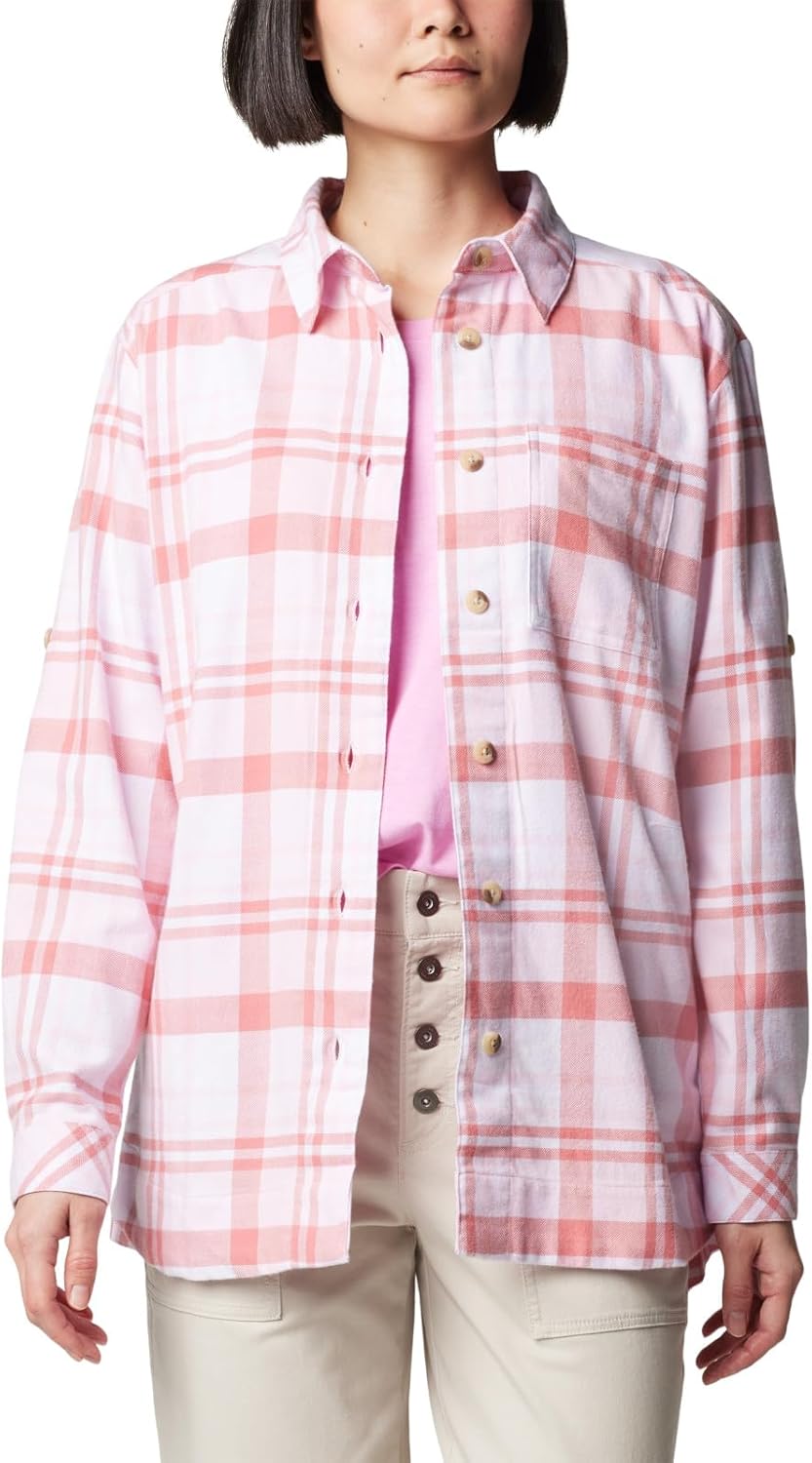

Columbia Womens Holly Hideaway Фланелевая рубашкаButton Down, Pink Dawn Multiplaid
