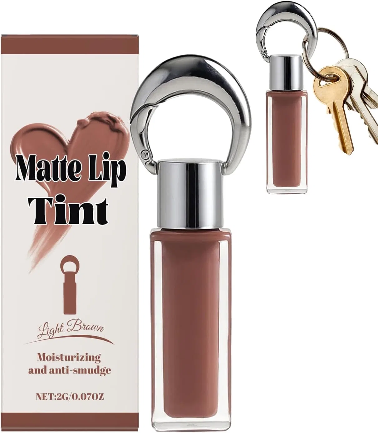 Блеск для губ с ключницей Shi ммer Lipstick, pale yellow