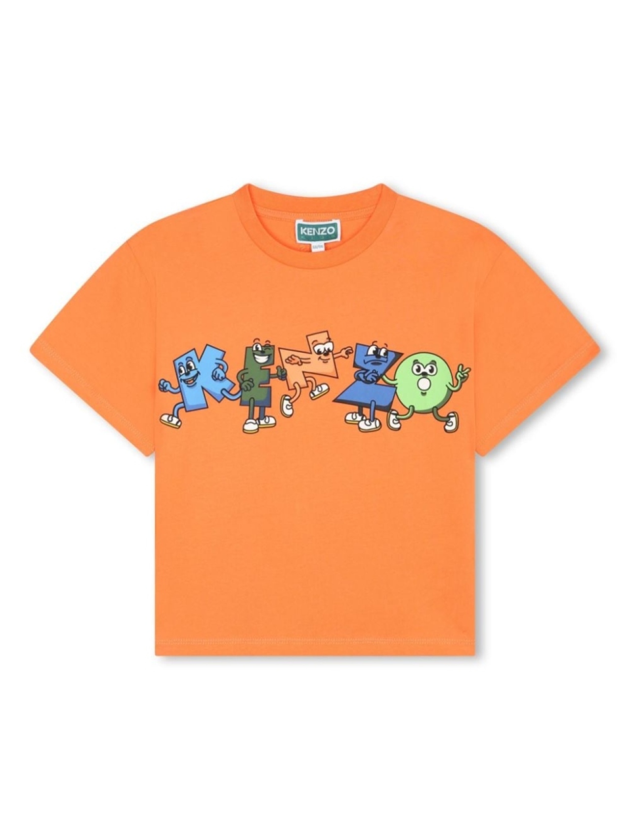 

Kenzo Kids футболка из органического хлопка с логотипом, оранжевый