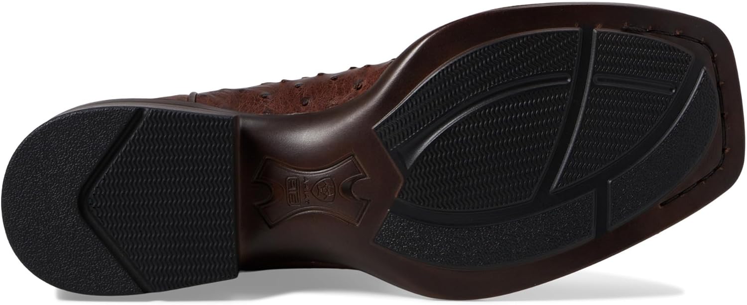 Мужские вестерн-сапоги Ariat Barley Ultra, Dark Tabac Full Quill Ostritch — фото 4