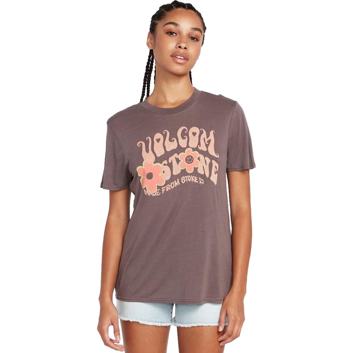 

Терн н берн рубашка с коротким рукавом 2023 Volcom, серый