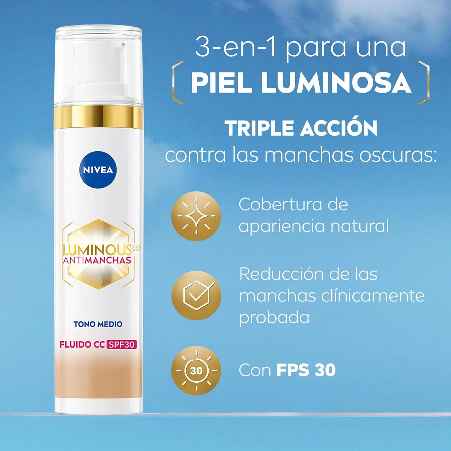 Флюид Nivea — CC- «Luminous 630 Anti-Stain Fluid» SPF30 от, 40 мл — фото 2