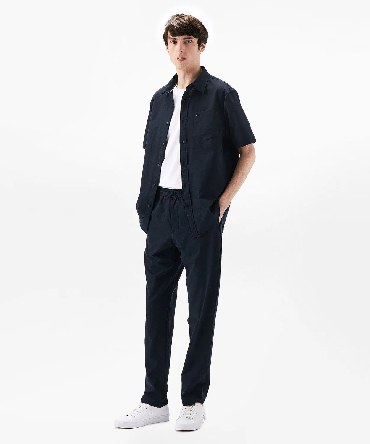 Брюки из воздухопроницаемой ткани Tommy Hilfiger оливковые — фото 2