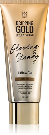 

Крем для автозагара для постепенного загара Dripping Gold Glowing Steady, Medium - Dark 200 ml