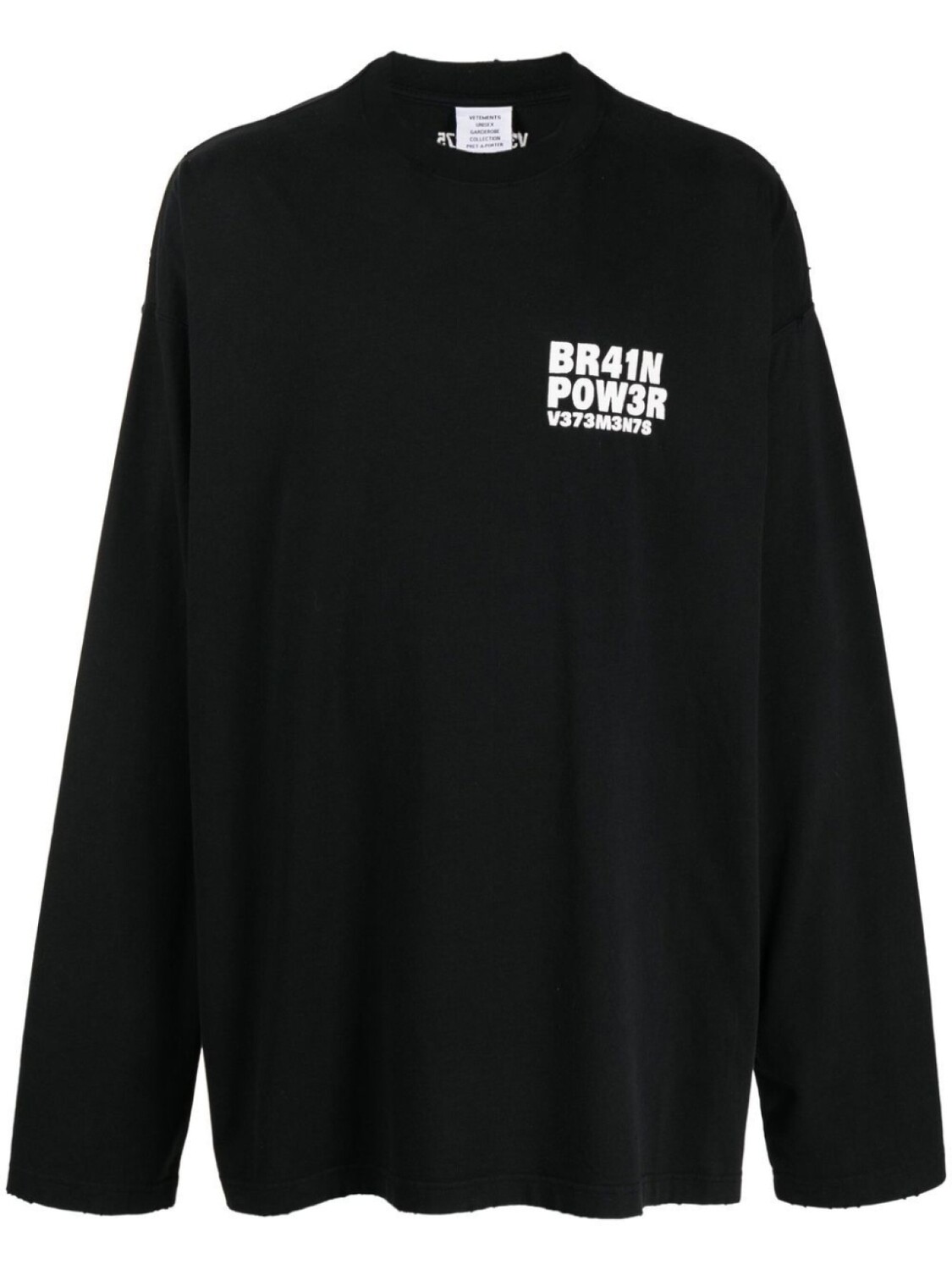 

Футболка с длинными рукавами VETEMENTS, черный