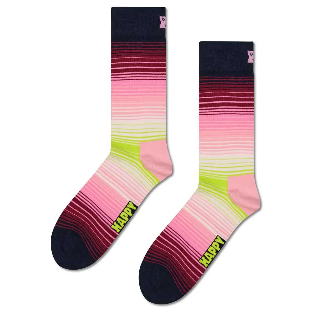 

Носки Happy Gradient stripe crew, розовый