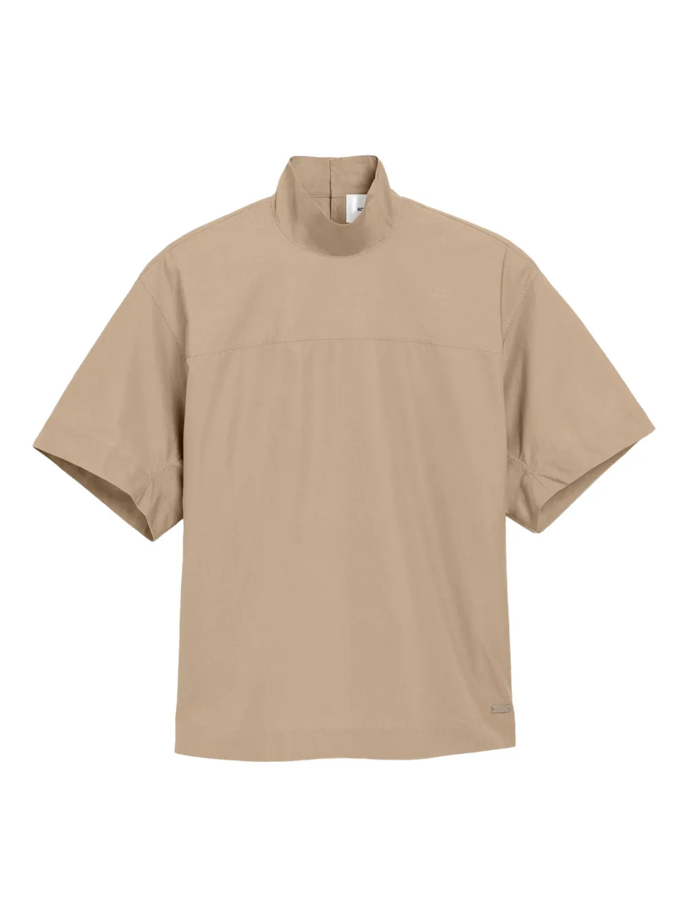 

Блузка с высоким воротником Ami Paris, бежевый