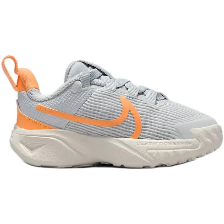 Nike Star Runner 4 нескользящие износостойкие низкие детские ботинки White/Gold для малышей — фото 3