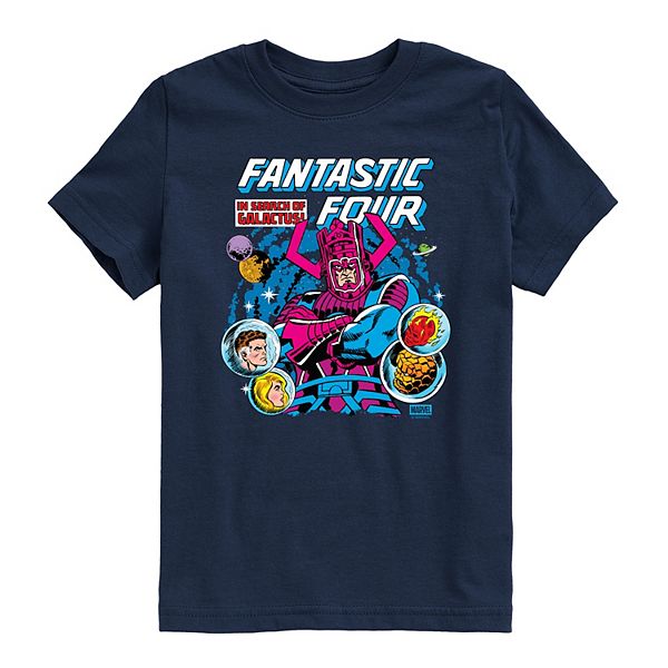 

Футболка с принтом Fantastic Four: First Steps in Search of Galactus для мальчиков 8-20 Marvel, Navy