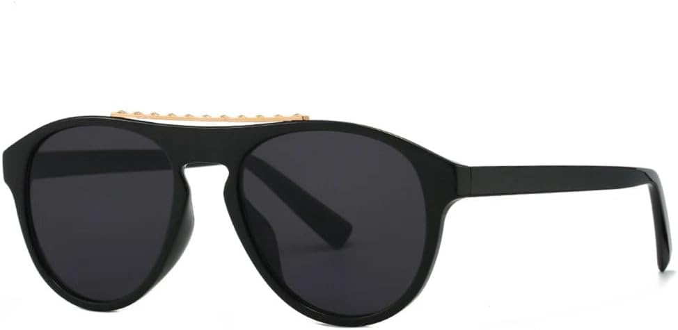 

MUTYNE Классические винтажные солнцезащитные очки для женщин и мужчин, панк, роскошные, популярные, для активного отдыха и вождения, защита от УФ-излучения UV400, Black Black